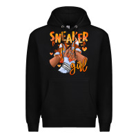 Black orange galaxy sneaker girl afro woman Premium Hoodie - RanaPortraitStore