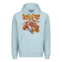 Blue Mist orange galaxy sneaker girl afro woman Premium Hoodie - RanaPortraitStore