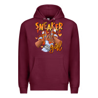 Burgundy orange galaxy sneaker girl afro woman Premium Hoodie - RanaPortraitStore