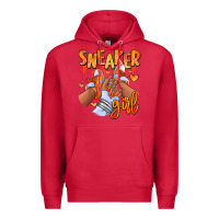 Cardinal orange galaxy sneaker girl afro woman Premium Hoodie - RanaPortraitStore