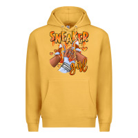 Mustard orange galaxy sneaker girl afro woman Premium Hoodie - RanaPortraitStore