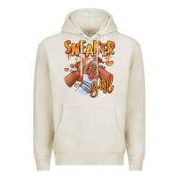 Oatmeal Heather orange galaxy sneaker girl afro woman Premium Hoodie - RanaPortraitStore