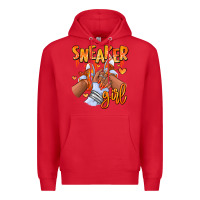 Red orange galaxy sneaker girl afro woman Premium Hoodie - RanaPortraitStore