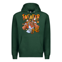 Sports Green orange galaxy sneaker girl afro woman Premium Hoodie - RanaPortraitStore