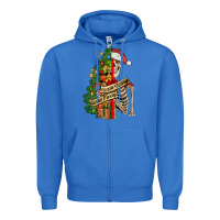 True Royal sorta merry sorta scary skeleton Zipper Hoodie - FaDigitalArtStudio
