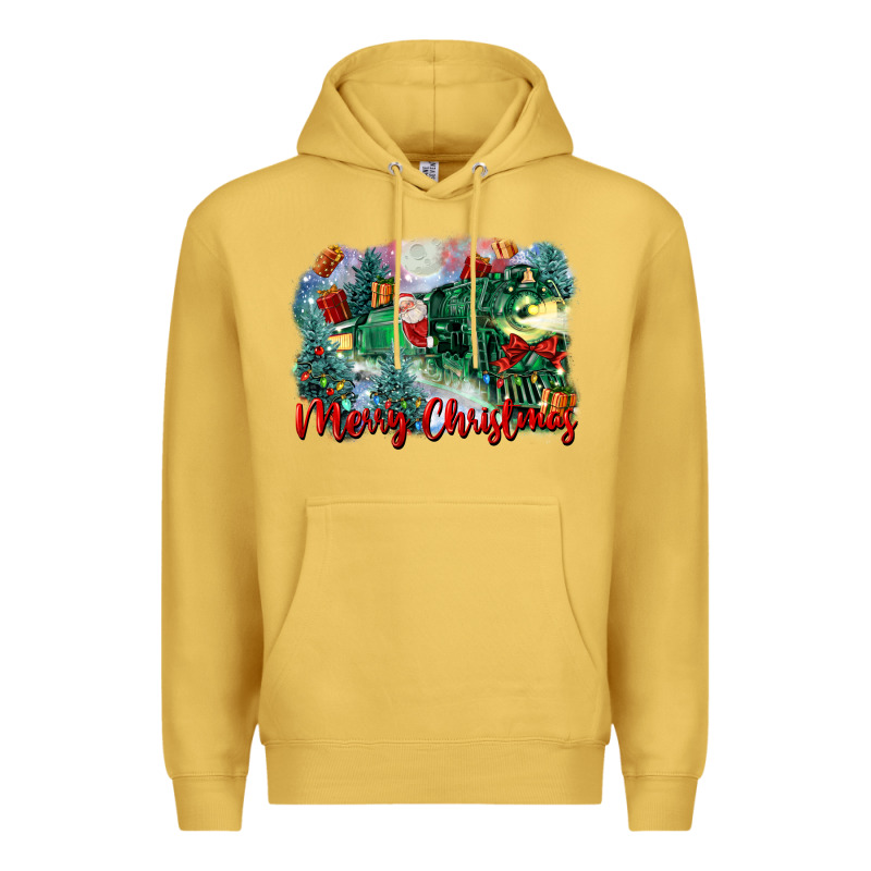Merry Christmas Santa Polar Express Premium Hoodie by FaDigitalArtStudio | Teevron