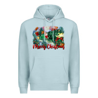 Blue Mist merry christmas santa polar express Premium Hoodie - FaDigitalArtStudio
