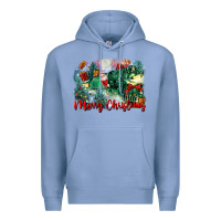 Colony Blue merry christmas santa polar express Premium Hoodie - FaDigitalArtStudio