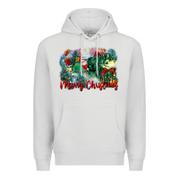 Dove Grey merry christmas santa polar express Premium Hoodie - FaDigitalArtStudio