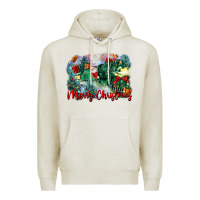 Oatmeal Heather merry christmas santa polar express Premium Hoodie - FaDigitalArtStudio