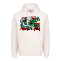 Pale Pink merry christmas santa polar express Premium Hoodie - FaDigitalArtStudio