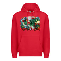 Red merry christmas santa polar express Premium Hoodie - FaDigitalArtStudio