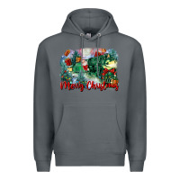 Rock merry christmas santa polar express Premium Hoodie - FaDigitalArtStudio