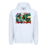 White merry christmas santa polar express Premium Hoodie - FaDigitalArtStudio