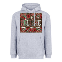 Heather Grey Believe Heavyweight Hoodie - CowhideDigitalArt