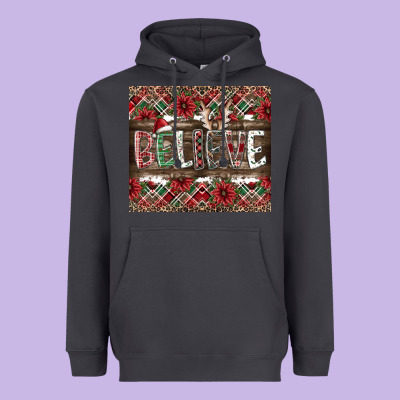 Believe Heavyweight Hoodie Designed By Cowhidedigitalart