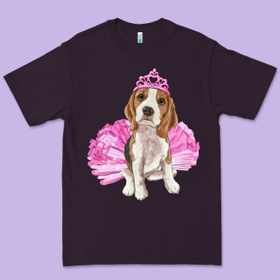 Balerina Beagle With Tutu Premium Tee Designed By Ranaportraitstore