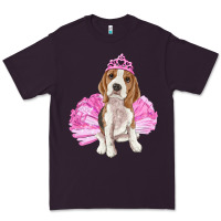 Plum Balerina beagle with tutu Premium Tee - RanaPortraitStore