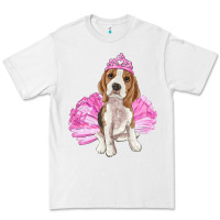 White Balerina beagle with tutu Premium Tee - RanaPortraitStore