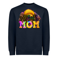 Navy softball mom Heavyweight Sweatshirt - OliviaCreatesArt