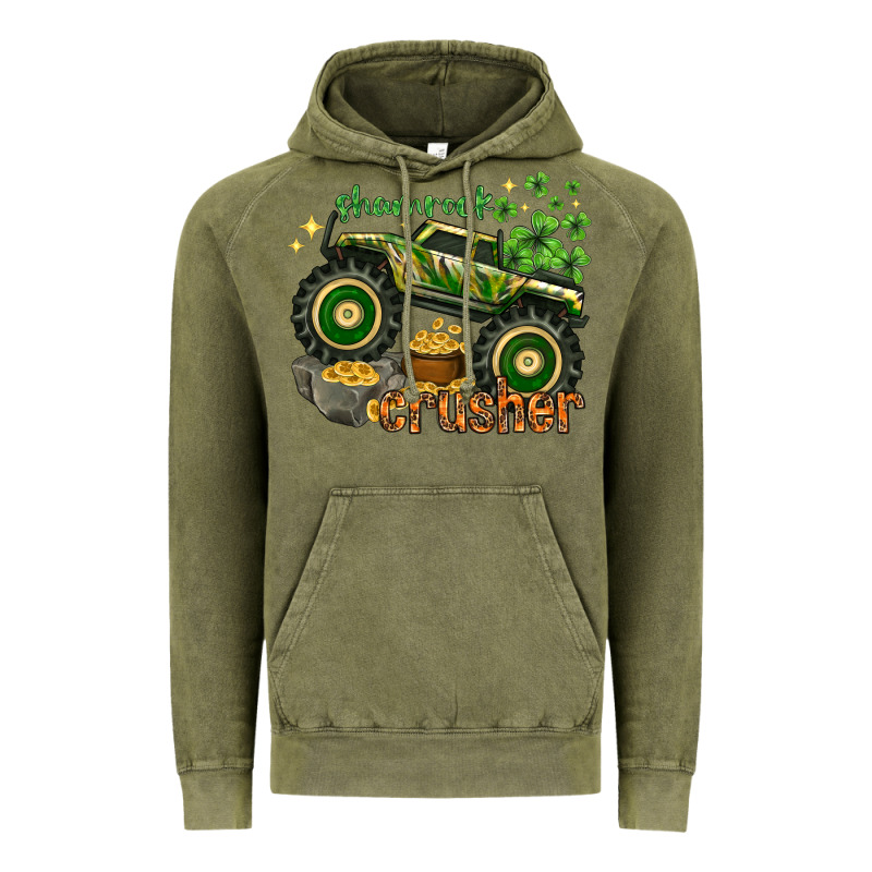 Shamrock Crusher Vintage Hoodie by NancyCooperArtShop | Teevron