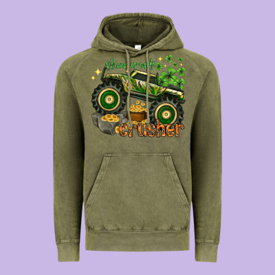 Shamrock Crusher Vintage Hoodie Designed By Nancycooperartshop