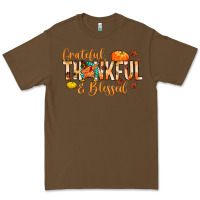 Cacao grateful thankful and blessed Premium Tee - MaliasSmallBusiness