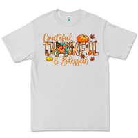 Dove Grey grateful thankful and blessed Premium Tee - MaliasSmallBusiness