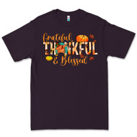 Plum grateful thankful and blessed Premium Tee - MaliasSmallBusiness