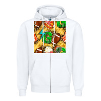 American Football Go With Thunder And Leopard  Seamless Pattern Zipper Hoodie | Teevron
