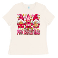 Bone Merry pink Christmas gnomes Ladies Tee - NancyCooperArtShop