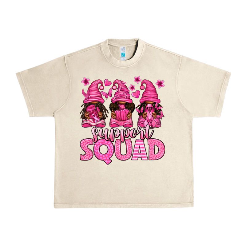 Breast Cancer Afro Gnomies Support Squad Urban Heavy Tee by texasbilliewilder | Teevron