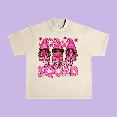 Breast Cancer Afro Gnomies Support Squad Urban Heavy Tee Designed By Texasbilliewilder