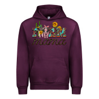 Mauve Wine farm mama with baby pigs Urban Hoodie - Artiststas
