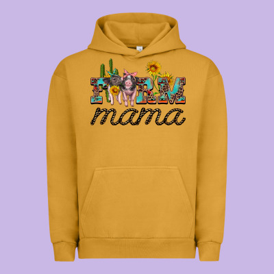 Farm Mama With Baby Pigs Urban Hoodie Designed By Artiststas