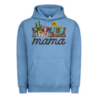 Pigment Pebble Blue farm mama with baby pigs Urban Hoodie - Artiststas