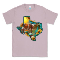 Lilac western texas map with longhorn bull Classic Tee - RanaPortraitStore