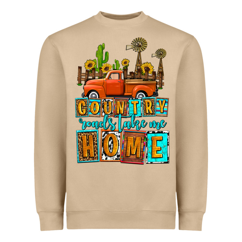Country Roads Take Me Home Olivia Heavyweight Sweatshirt by OliviaCreatesArt | Teevron