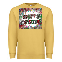 Antique Gold merry Christmas Premium Sweatshirt - CowhideDigitalArt