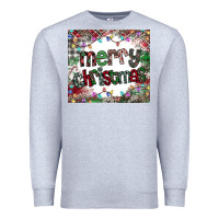 Heather Grey merry Christmas Premium Sweatshirt - CowhideDigitalArt