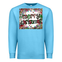 Ocean Blue merry Christmas Premium Sweatshirt - CowhideDigitalArt