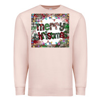 Pale Pink merry Christmas Premium Sweatshirt - CowhideDigitalArt