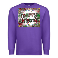 Purple merry Christmas Premium Sweatshirt - CowhideDigitalArt
