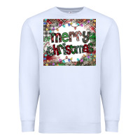 White merry Christmas Premium Sweatshirt - CowhideDigitalArt