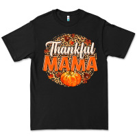 Black Thankful Mama Premium Tee - MaliasSmallBusiness