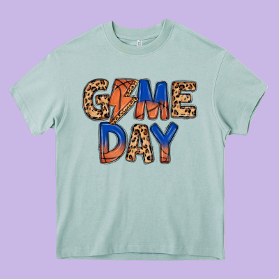 Game Day Basketball Heavy Core Tee Designed By Maliassmallbusiness