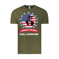 Vintage Olive DONALD TRUMP 2016 WE SHALL OVERCOMB Vintage Tee - Bettercallsaul