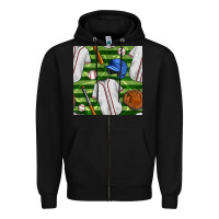 Black baseball uniform and field seamless pattern Zipper Hoodie - BundleAndBundleShop