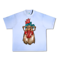 Grape Ice chicken with bandana and leopard Urban Heavy Tee - texasbilliewilder