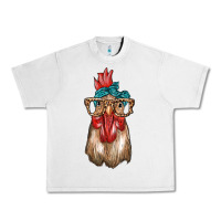 Lunar Rock chicken with bandana and leopard Urban Heavy Tee - texasbilliewilder